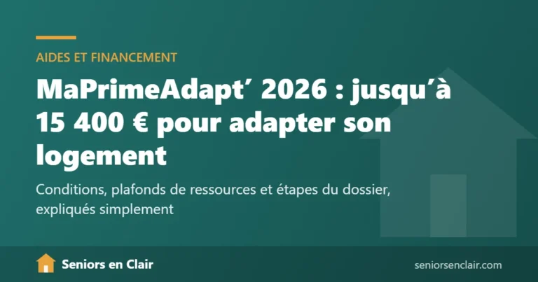MaPrimeAdapt' 2026 : jusqu'à 15 400 € pour adapter son logement