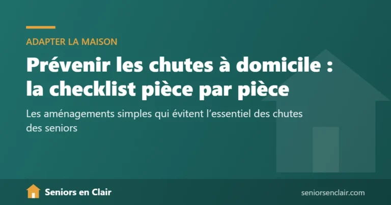 Prévenir les chutes à domicile : la checklist pièce par pièce