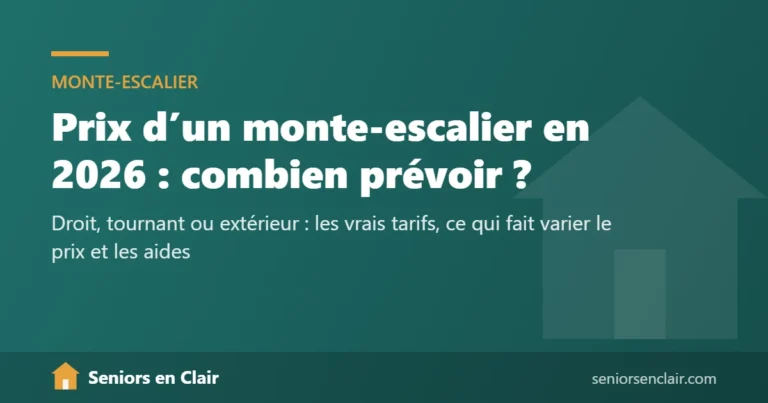 Prix d’un monte-escalier en 2026 : combien prévoir ?