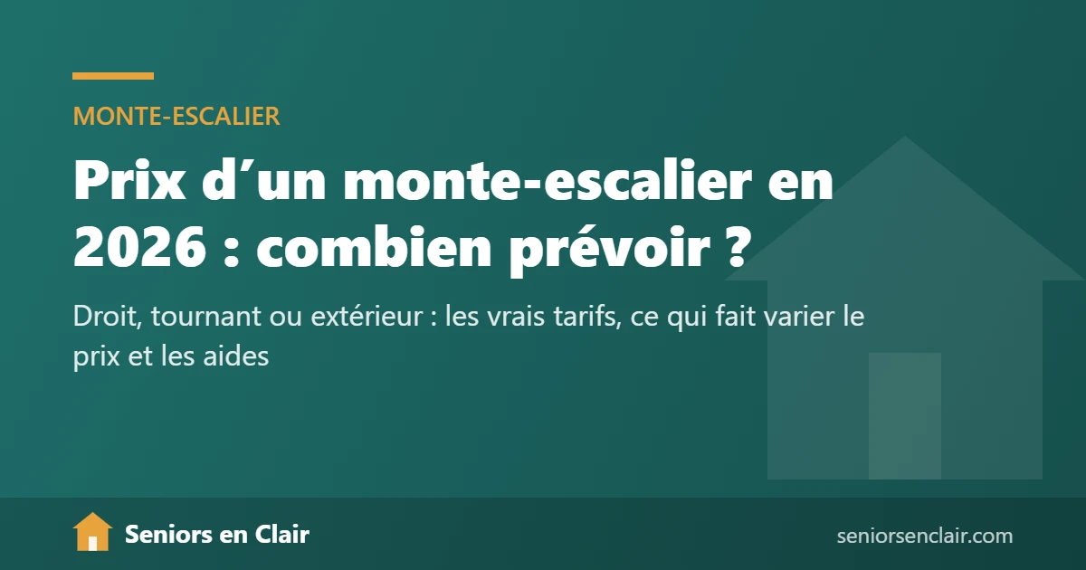 Prix d’un monte-escalier en 2026 : combien prévoir ?