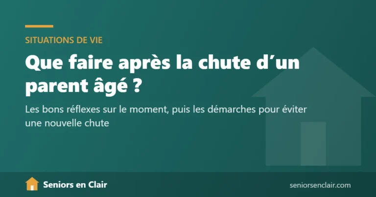 Que faire après la chute d’un parent âgé ?