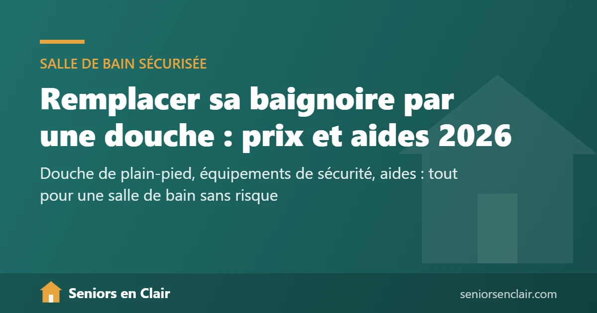 Remplacer sa baignoire par une douche : prix et aides 2026