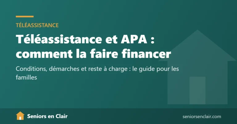 Téléassistance et APA : comment la faire financer